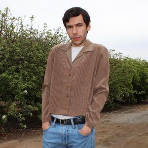 70’s/80’s Style Faux Suede Cropped Jacket in Brown